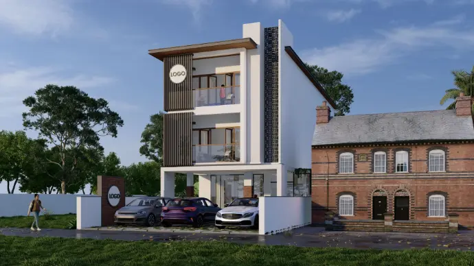 "Architectural blueprint of a modern Kerala home"