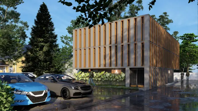 "Elegant apartment complex designed by top architects in Kerala"