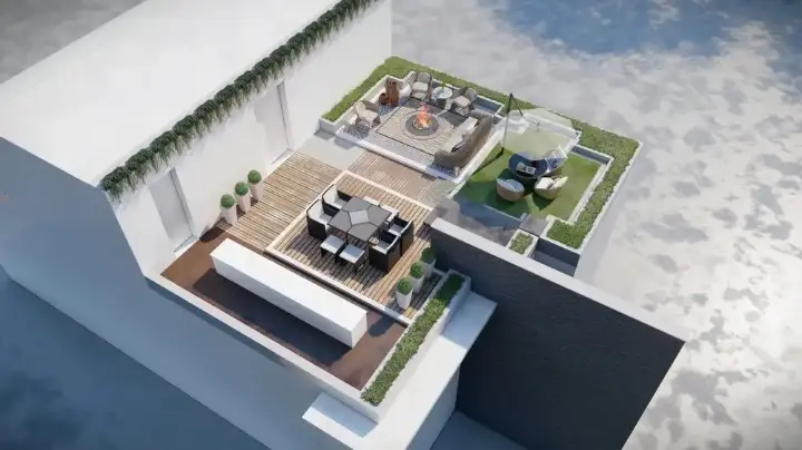 Flexible spaces with rooftop gardens enhance urban living