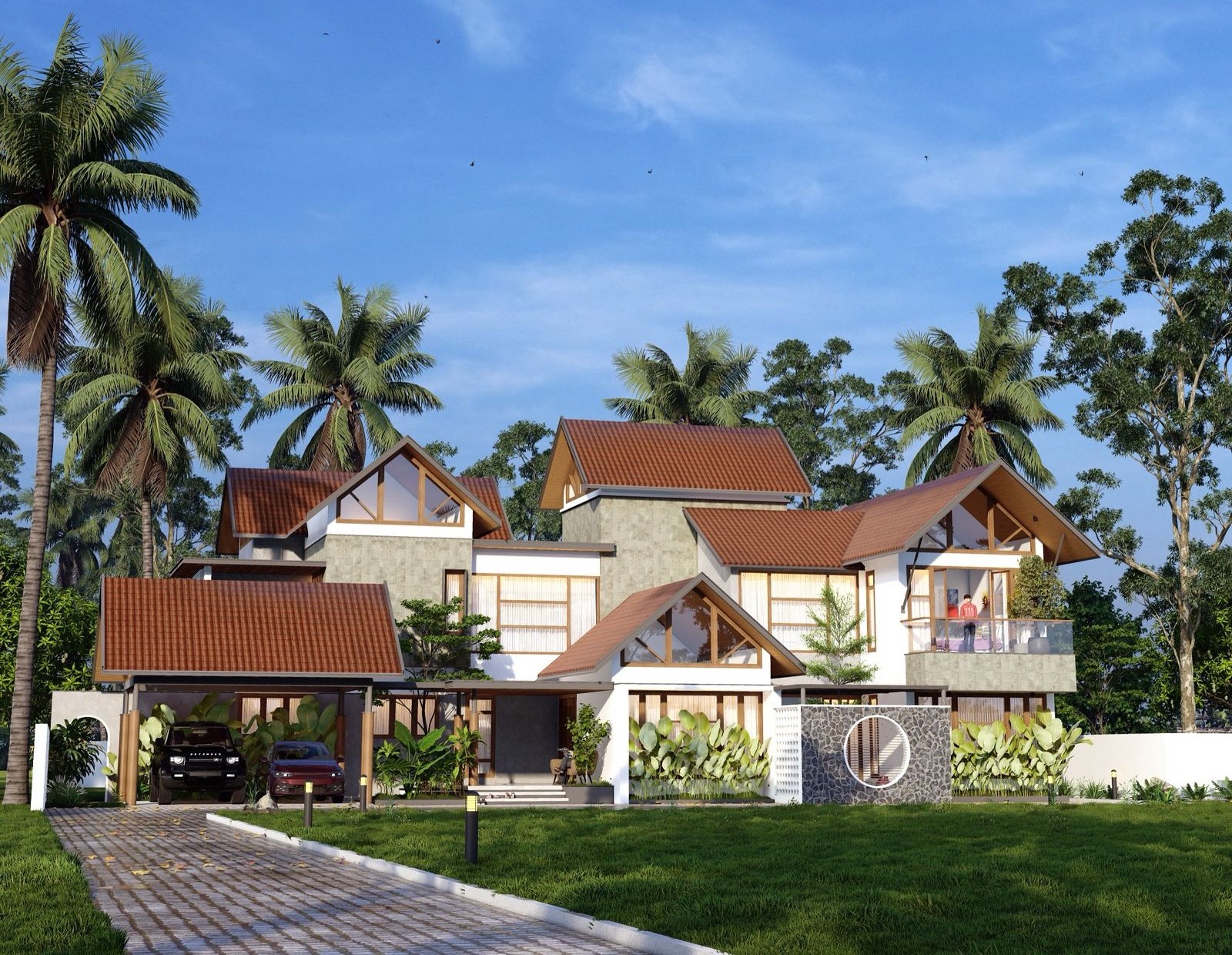 Premium NRI home design with Kerala architecture and modern interiors