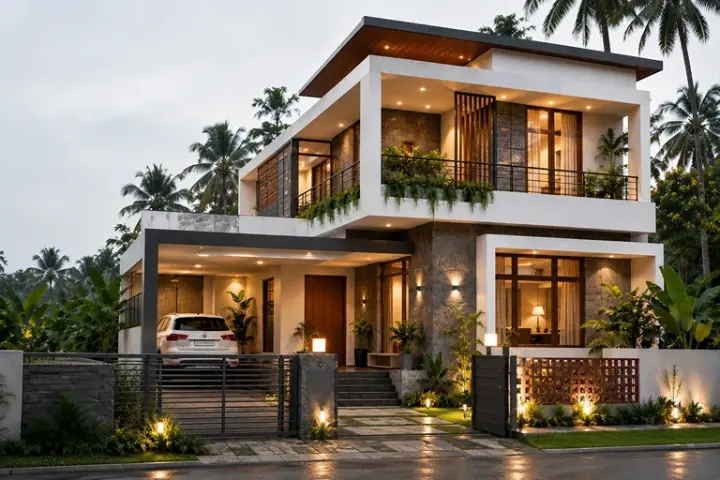Contemporary House Design Kerala – Modern Tropical Home Exterior Modern Kerala contemporary house exterior